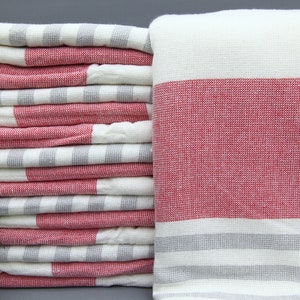 Turkish Towel-Terry Towel-Handmade Towel-Red Towel-Bridemaid Towel-38&quot;x63&quot;-Wholesale Towel-Beach Towel-Bath Towel-Throw Towel-(MTL,DFNTRY)