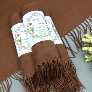 Bulk Scarf-Brown Pashmina-Wedding Pashmina-26&quot;x67&quot;-Wedding Scarf-Personalized Bridesmaid Gift-Decor Pashmina-Gift Pashmina-Quality Pashmina