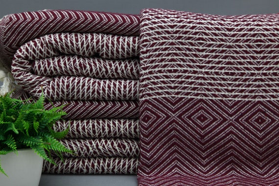 Burgundy Blanket throw Blanket cozy Bed Cover turkish Blanket 79 x91 wholesale Blanket sofa Cover Blanket cotton Blanketmrt drm pk Etsy Canada