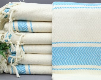 Herringbone Blanket-Turkish Blanket-Bed Cover Blanket-Housewarming Gift-Sofa Decor-Bed Cover-83''x95''-Turquoise Blanket(YKSL,BLKSRT,PK)