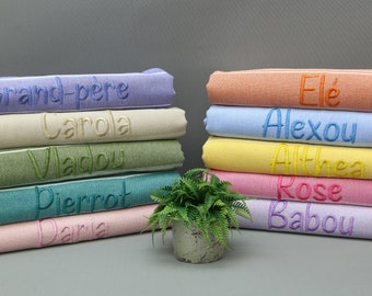 Toalla de playa personalizada para damas de honor, toalla de playa turca, recuerdo para despedida de soltera, toalla con nombre personalizado, regalo para viaje de chicas