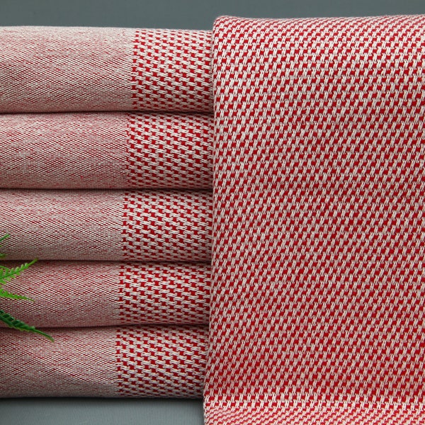 Rode handdoek-theedoek-cadeauhanddoek-Turkse handdoek-22 x 44 inch-schotelhanddoek-serveerdoek-kleine handdoek-grote handdoek-(DBLL, CFTYZ, PSKR)