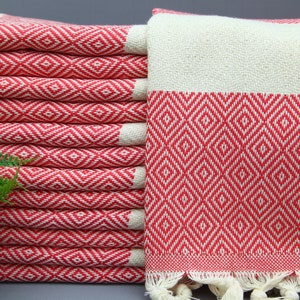 Turkish Hand Towel-Tea Towel-Service Towel-Light Red Hand Towel-Small Towel-20&quot;x36&quot;-Bulk Hand Towel-Dish Towel-Kitchen Towel-(GZD,LMS,PSKR)