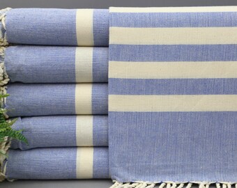 Blue Towel-Wholesale Towel-Cotton Towel-Striped Towel-Turkish Towel-40''x70''-Bridemaid Towel-Gift Towel-Beach Towel-Sauna Towel-(MTN,BSCZG)