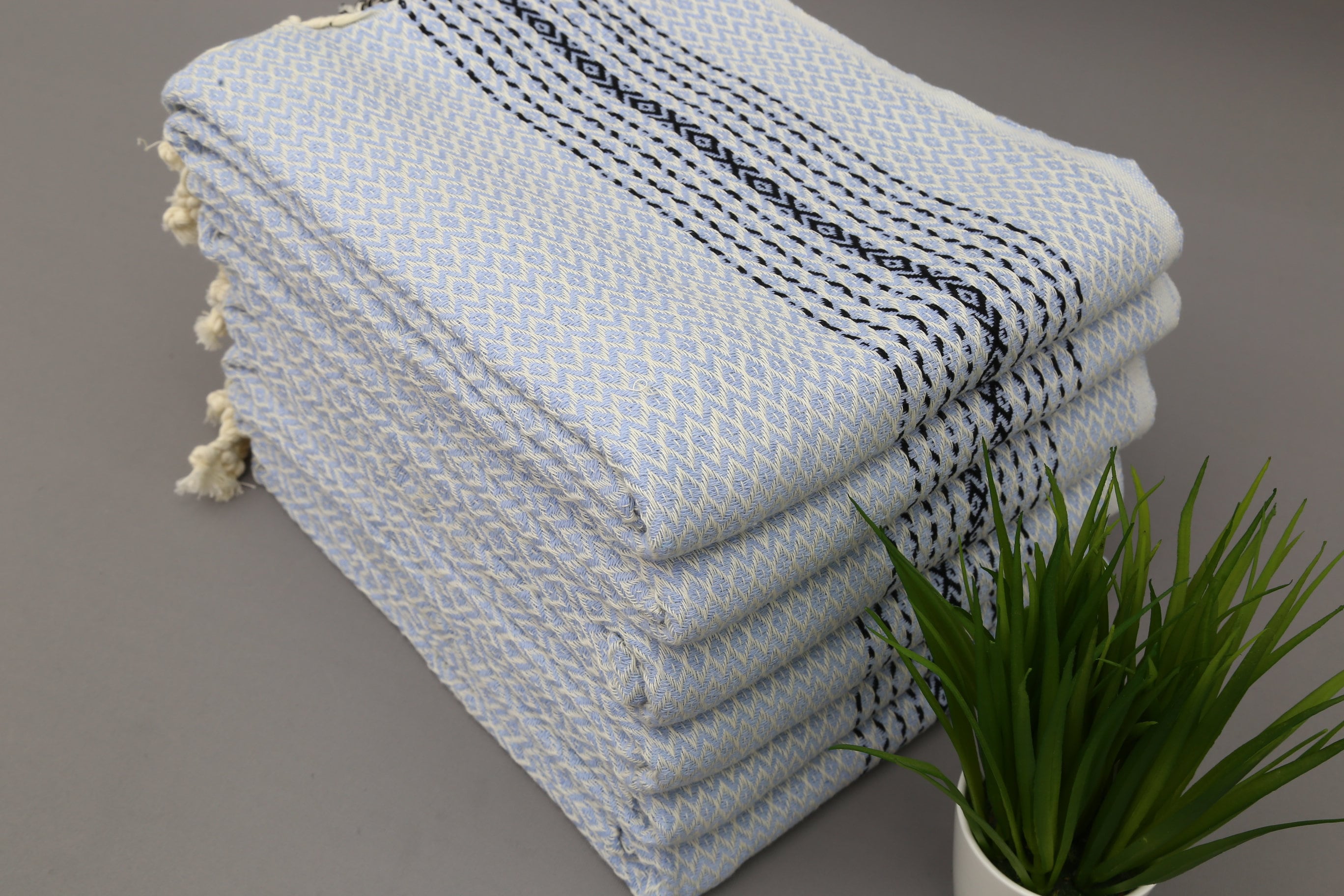 Beach Towels TYFNSYH Turkish TowelThrow TowelBeach TowelBaby Blue