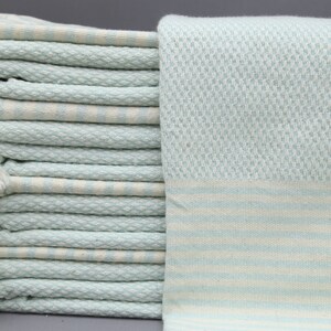 Turkish Towel-36&#39;&#39;x70&#39;&#39;Handwoven Towel-Soft Peshtemal-Hammam Towel-Bath Towel-Pool Towel-Peshtemals Mint Towel-Mint Peshtemal-(DBLL,CFTYZKS)
