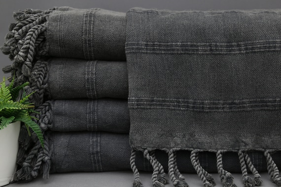 Turkish Handtowel black Hand Towel bath Decor kitchen Towel head Towel small Towel 16 x36 home Decor stonewashed Hand Towelumt zs pskr Etsy