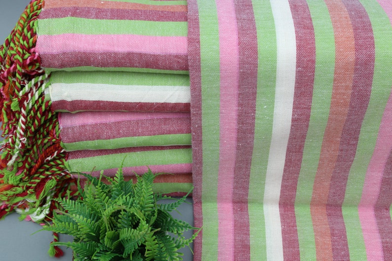 Bridemaid Towel-Striped Towel-Multicolored Towel-Turkish Towel-Beach Towel-38''x70''Throw Towel-Cotton Towel-Bath TowelDBLL,GKKSG image 3