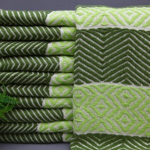 Turkish Towel-Wedding Towel-Olive Green Towel-Beach Towel-Gift Towel-40"x70"-Wholesale Towel-Bridemaid Towel-Designed Towel-(TKR,BSK)