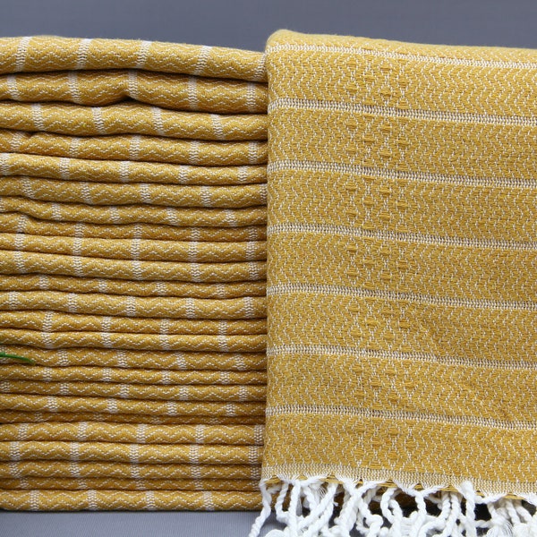Turkish Towel-Bridesmaid Gift-Beach Towel-Wholesale Towel-Cotton Towel-Mustard Towel-40"x70"-Throw Towel-Gift Towel-Wedding Towel-(MRT,GCK)