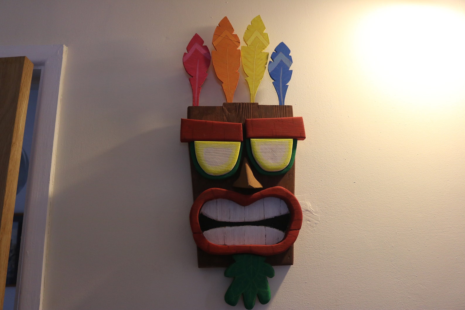 Aku Aku wood tiki mask Crash bandicoot Etsy