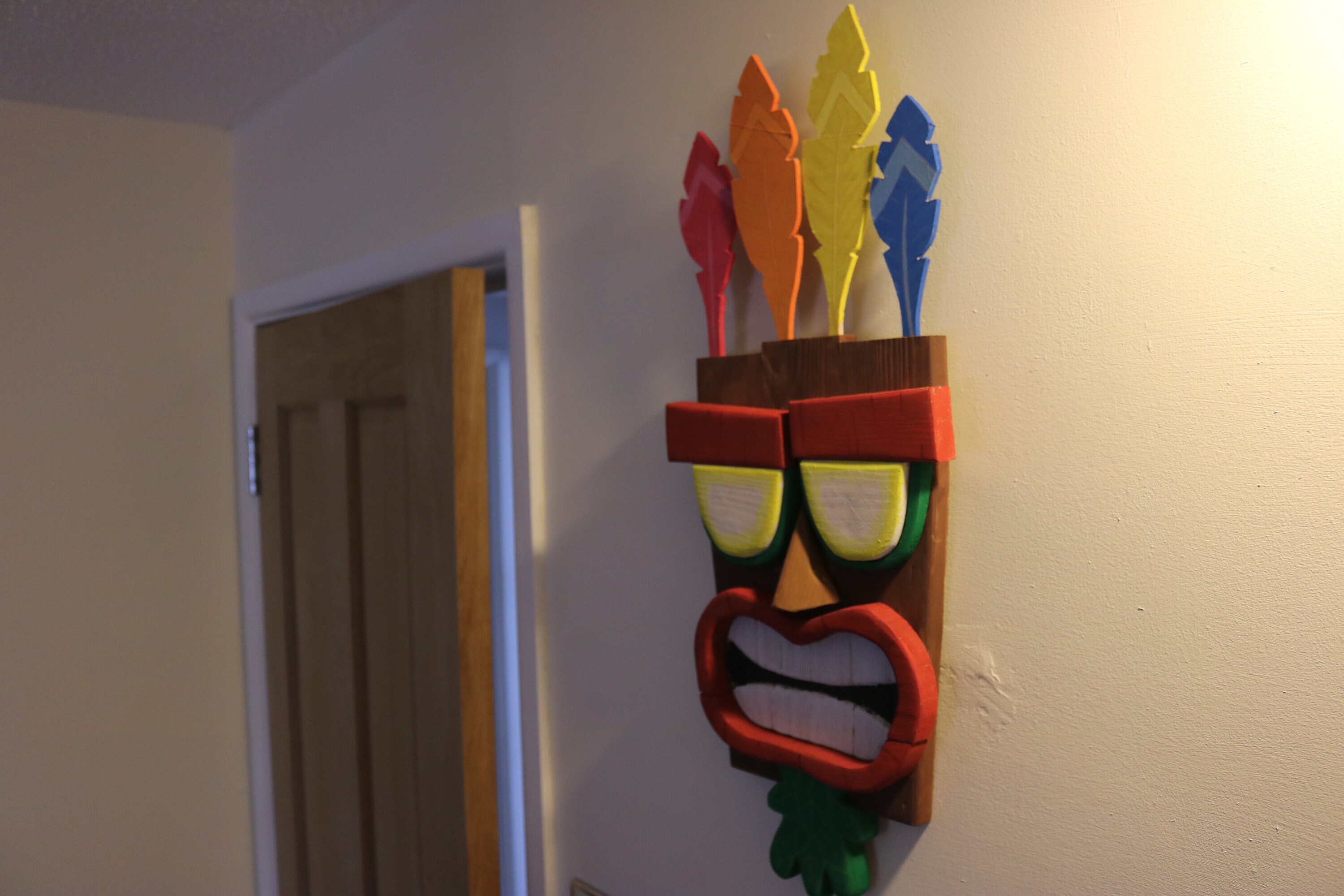 Aku Aku wood tiki mask Crash bandicoot Etsy