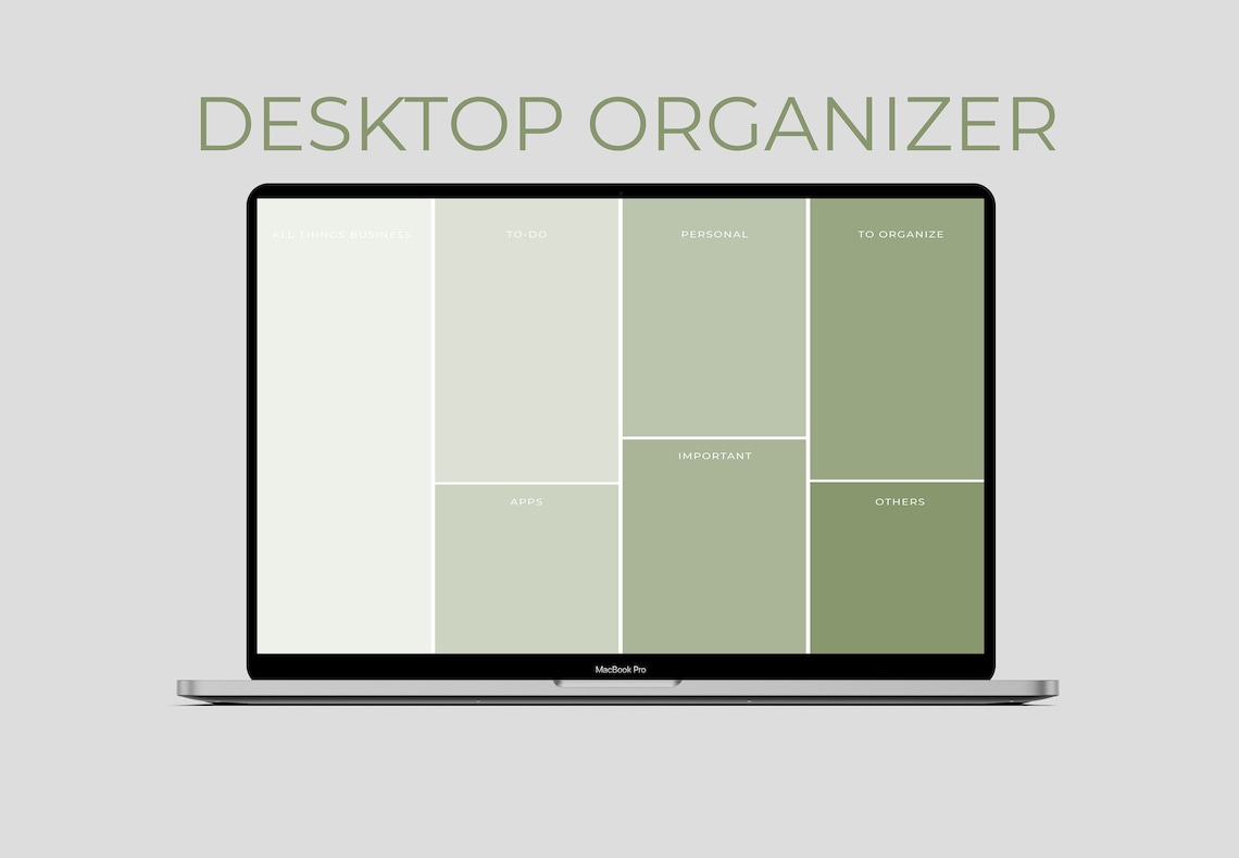 Desktop Wallpaper Organizer Sage/Pastellgrün - Etsy.de