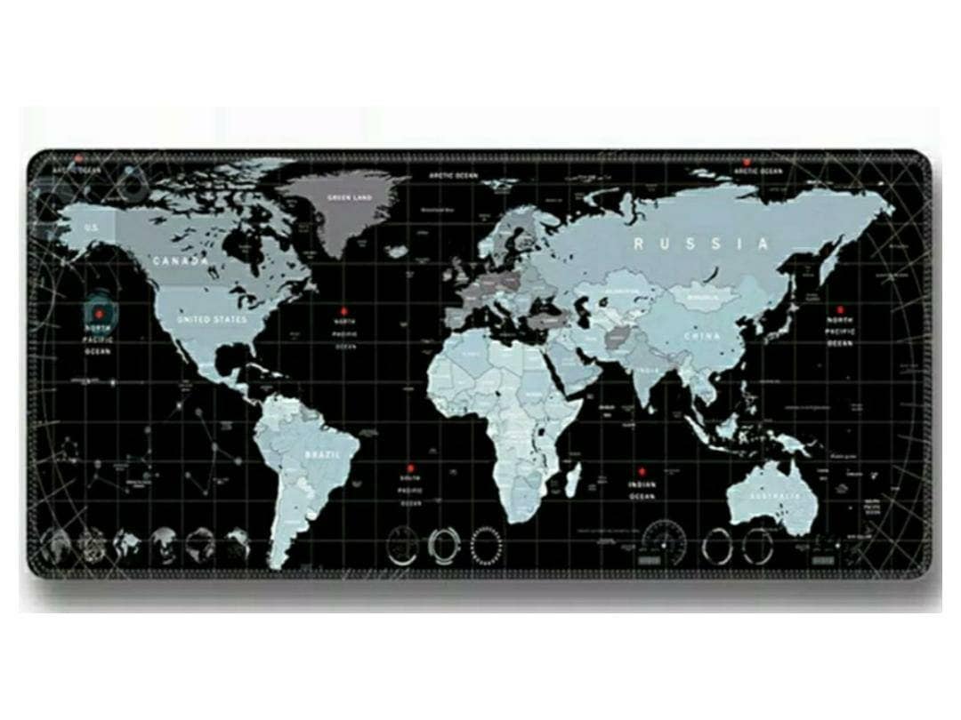 Desktop Mat Map Computer Mouse Pad, Desk Mat, Desk Decor, World Map Design different ...