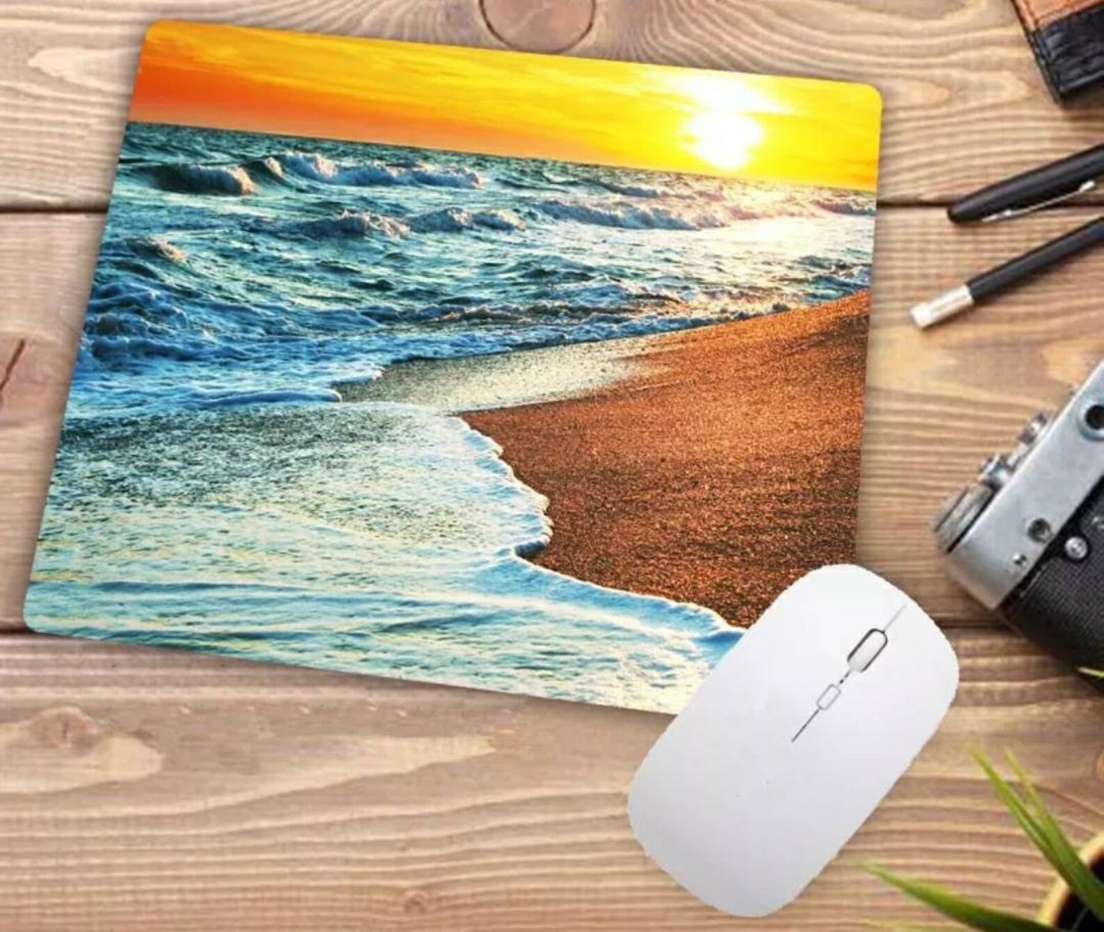 Computer Mouse Pad Desk Decor Beach Design Standard Size Etsy