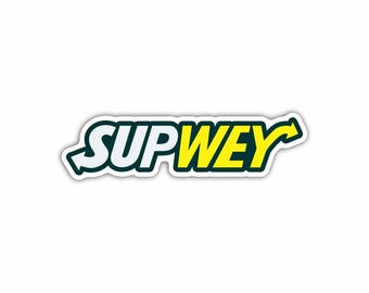 Calcomanía de vinilo divertida de Supwey, impermeable, para casco, portátil, nevera, botella de agua