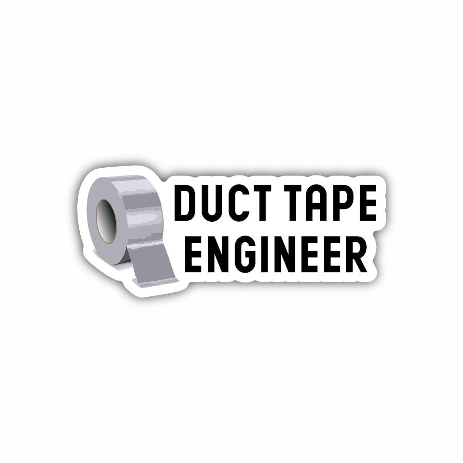 Duct Tape Engineer Sticker, Waterproof Vinyl Decal for Hard Hat, Laptop ...