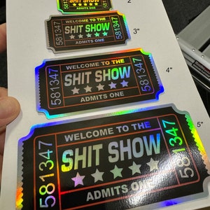 Shit Show Button Shit Show Ticket, Sticker Decal for Hard Hat, Laptop, Water Bottle ...