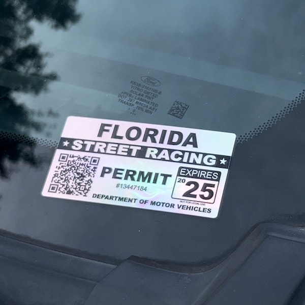 Mexico Street Racing Permit Sticker Etsy