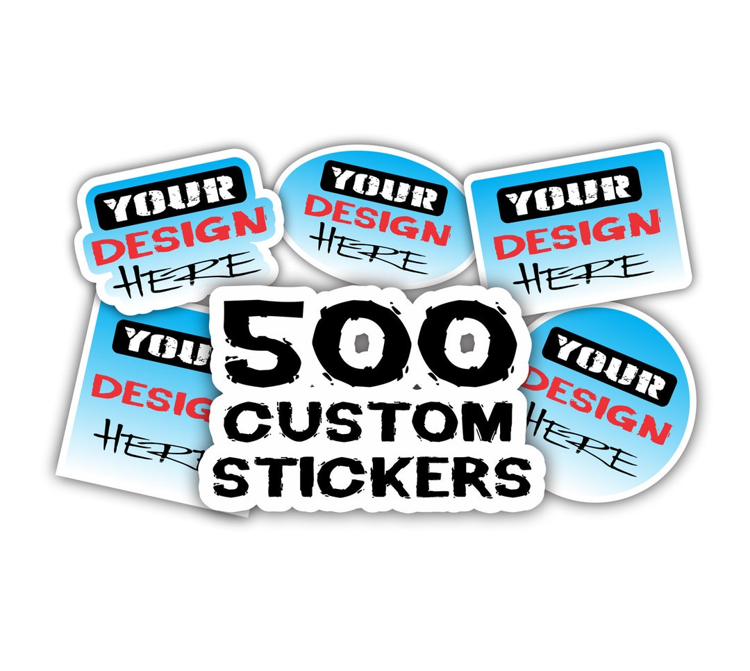 500 Custom Logo Stickers, Waterproof Vinyl, Any Shape - Etsy