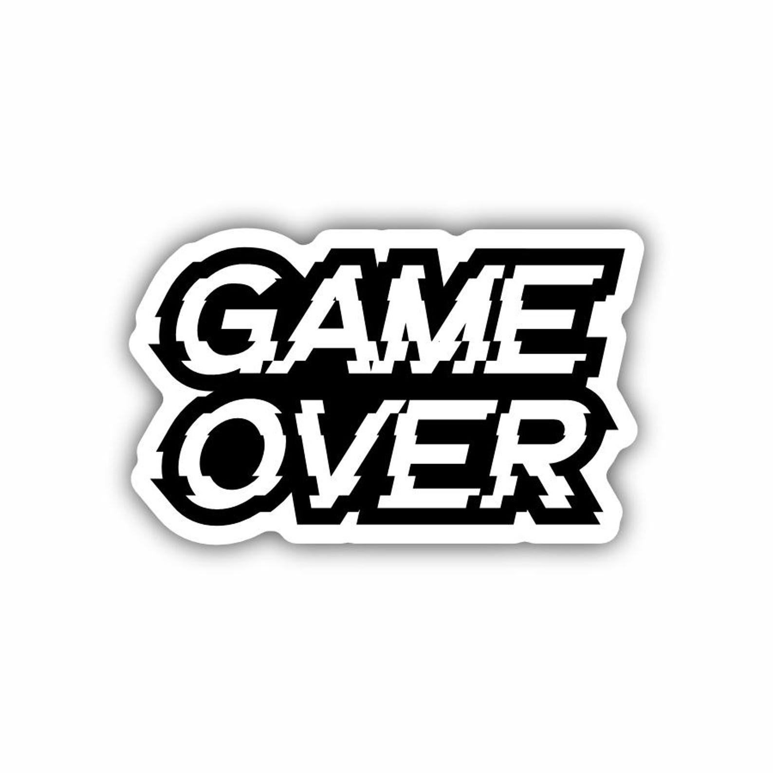 Game Over Vinyl Sticker, Waterproof Decal for Laptop, Hard Hat - Etsy