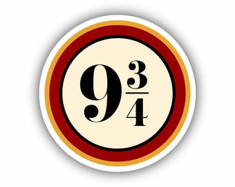 Calcomanía de plataforma de 9 3/4, calcomanía de vinilo impermeable para casco, computadora portátil y refrigerador