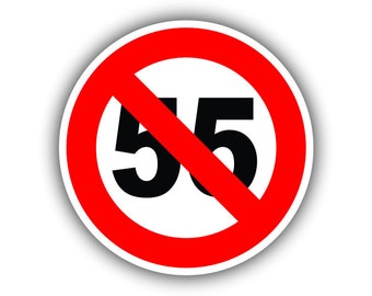 Top Gun Motorcycle 55mph , Hard Hat, Laptop, Water Bottle, Cooler,  Funny, Sticker Decal