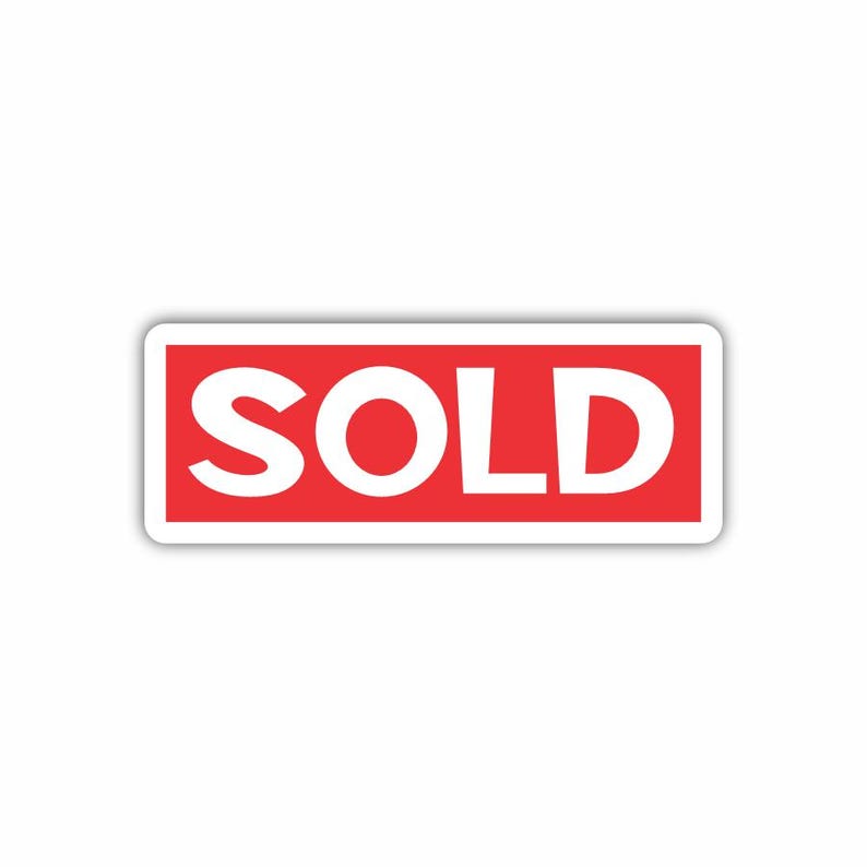 Soled Sticker SOLD Vinyl Sticker, Waterproof Decal for Laptops, Hard Hats - Etsy