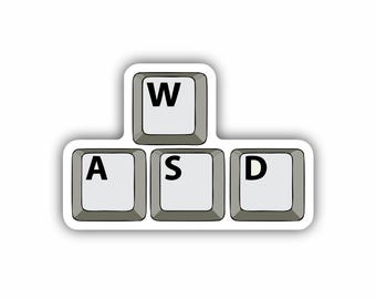 Adhesivo para teclado WASD, vinilo impermeable para portátiles y cascos.
