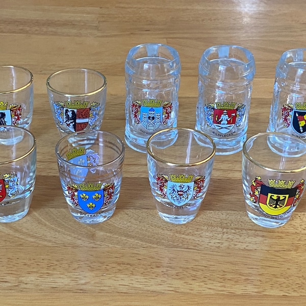 Vintage Shot Glasses Etsy