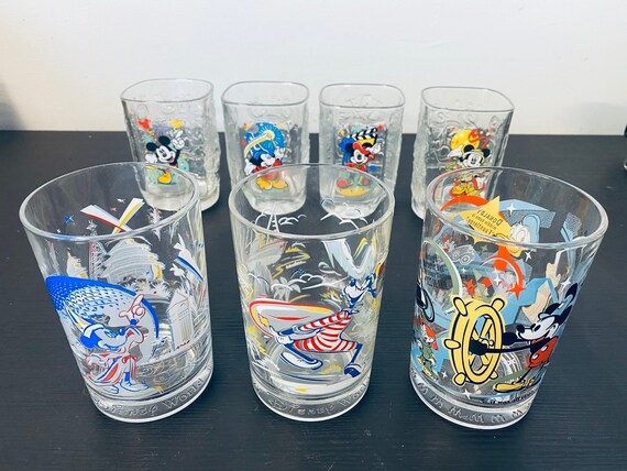 Vintage 5 McDonalds Walt Disney 25th Anniversary Drinking Glasses