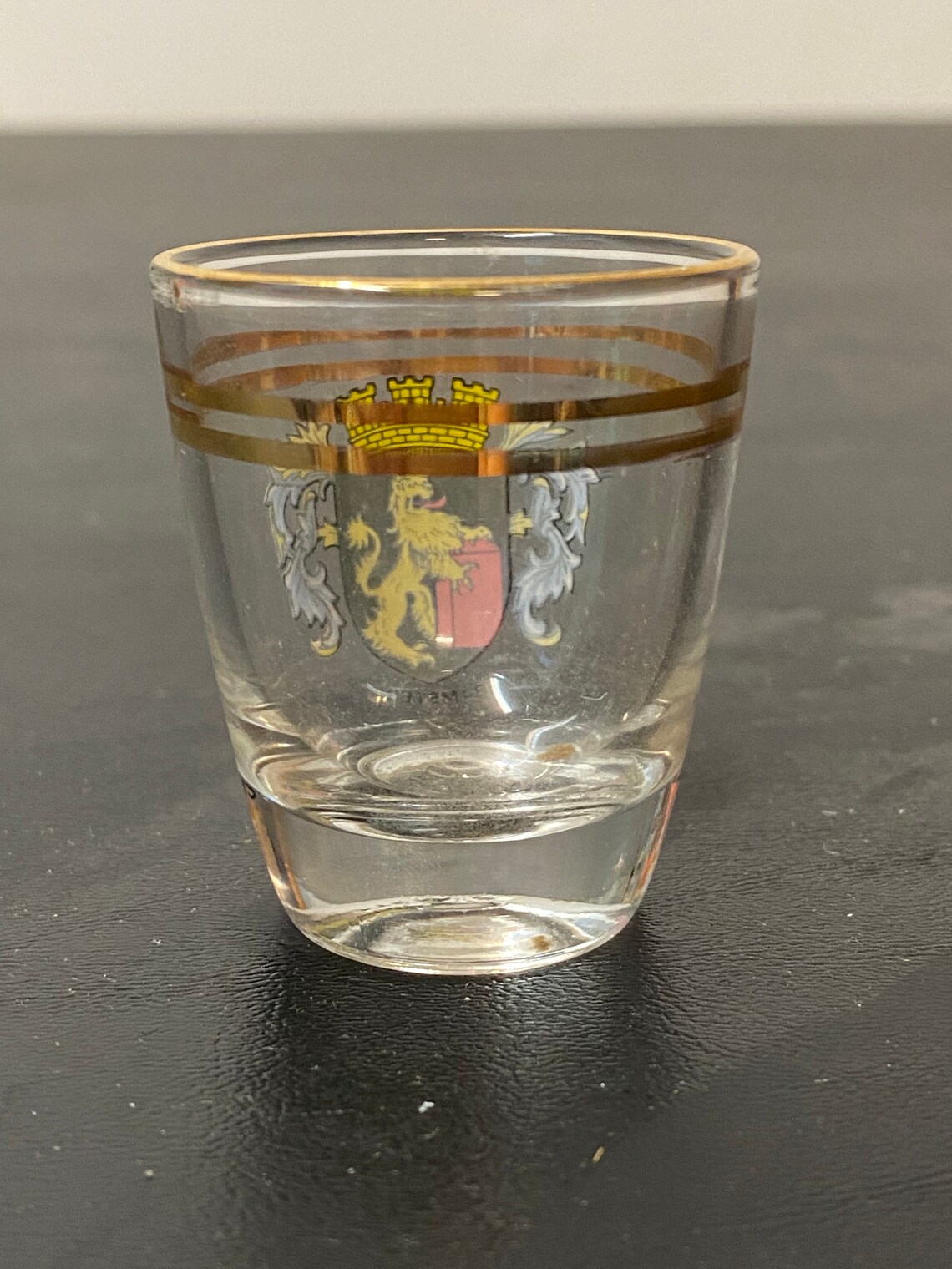 Ramstein Goldrimmed German Shot Glass Etsy