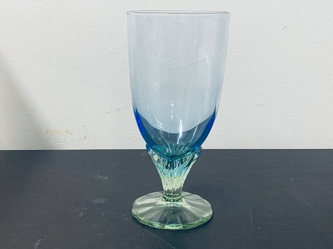 Bormioli Rocco BAHIA Blue Green Glasses Stemmed 7.5 Iced Etsy