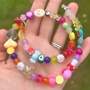 mismatch necklace; mixed bead necklace; colourful necklace; trending necklace; statement necklace; happy necklace; summer necklace; beaded image 7