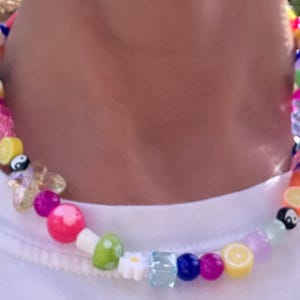 collar desigual; collar de cuentas; collar grueso; collar de moda; collar de cuentas; collar colorido; collar de cuentas mixtas; collar alegre imagen 7