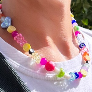 collar desigual; collar de cuentas; collar grueso; collar de moda; collar de cuentas; collar colorido; collar de cuentas mixtas; collar alegre imagen 5