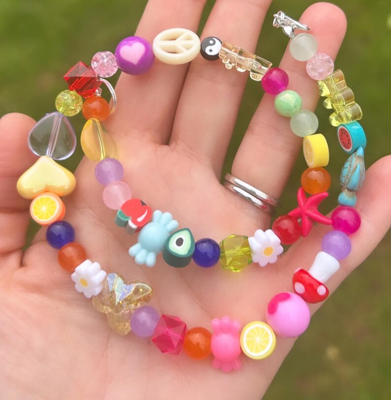 mismatch necklace; mixed bead necklace; colourful necklace; trending necklace; statement necklace; happy necklace; summer necklace; beaded image 5