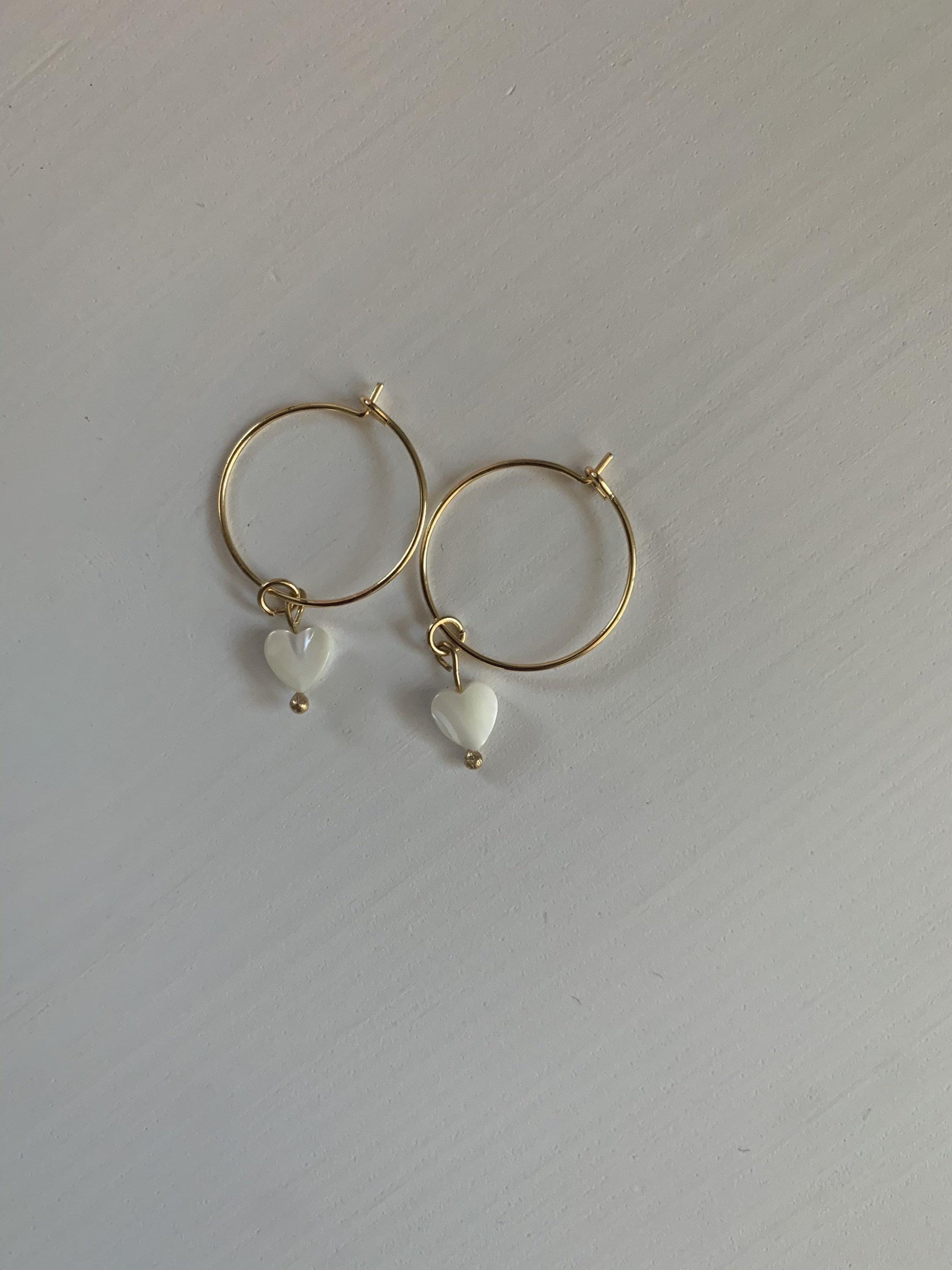 Mother of pearl hoop earrings Clearance
