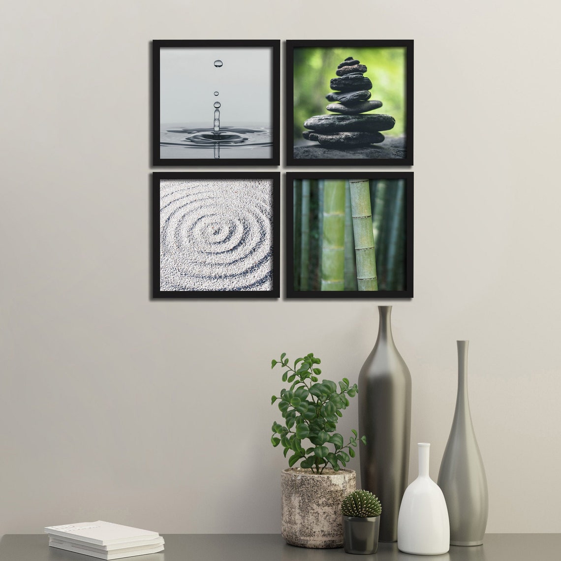 Framed Zen Prints Zen Wall Art Zen Garden Decor Etsy