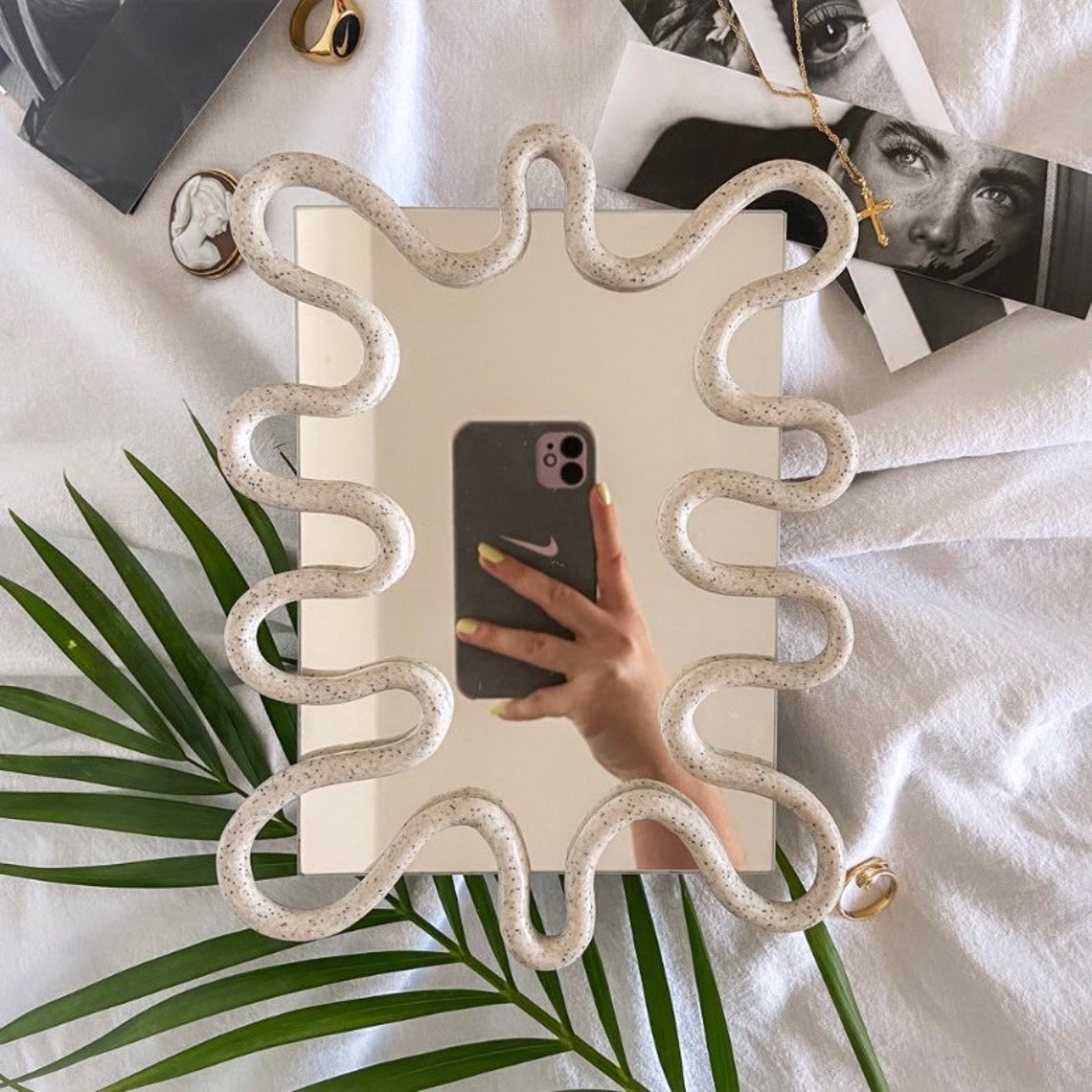 Blob Mirror Sculpted Mirror Funky Mirror Wall Decoration Etsy