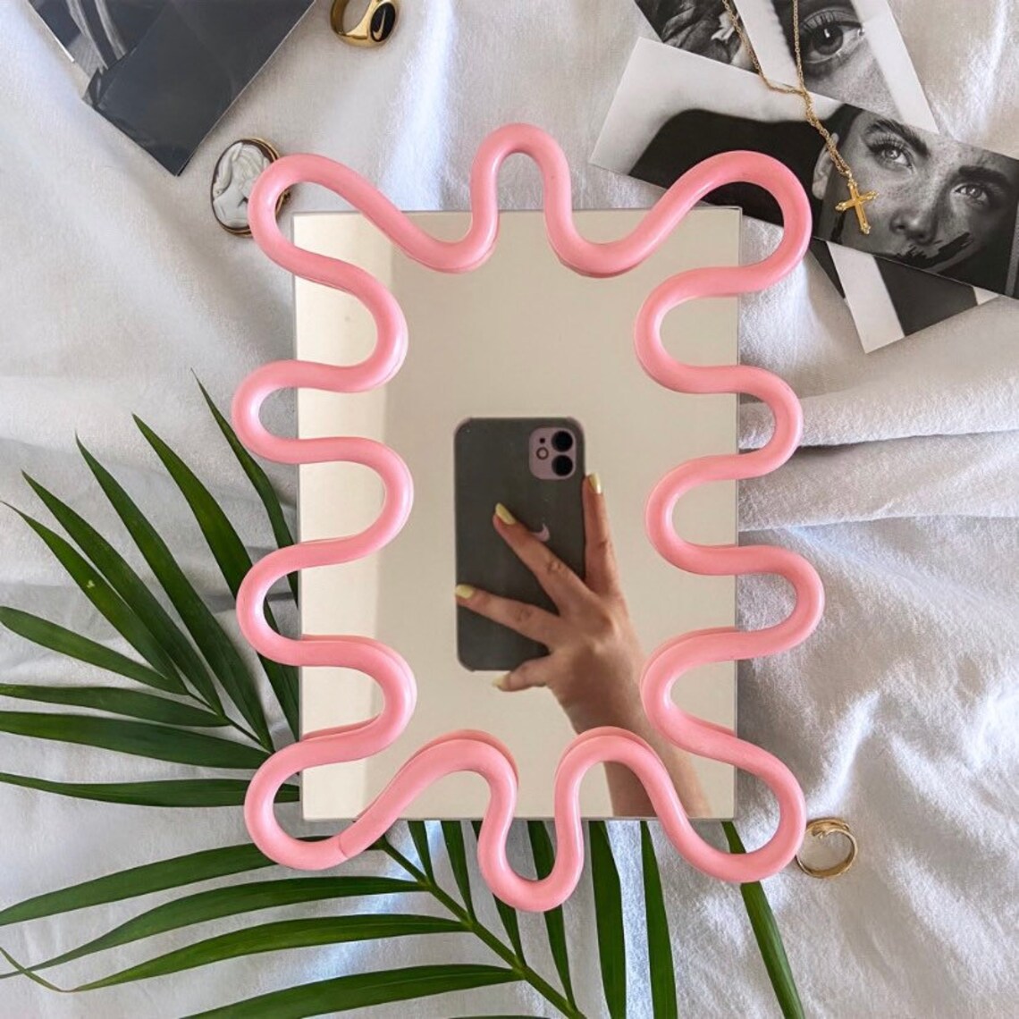 Blob Mirror Sculpted Mirror Funky Mirror Wall Decoration Etsy