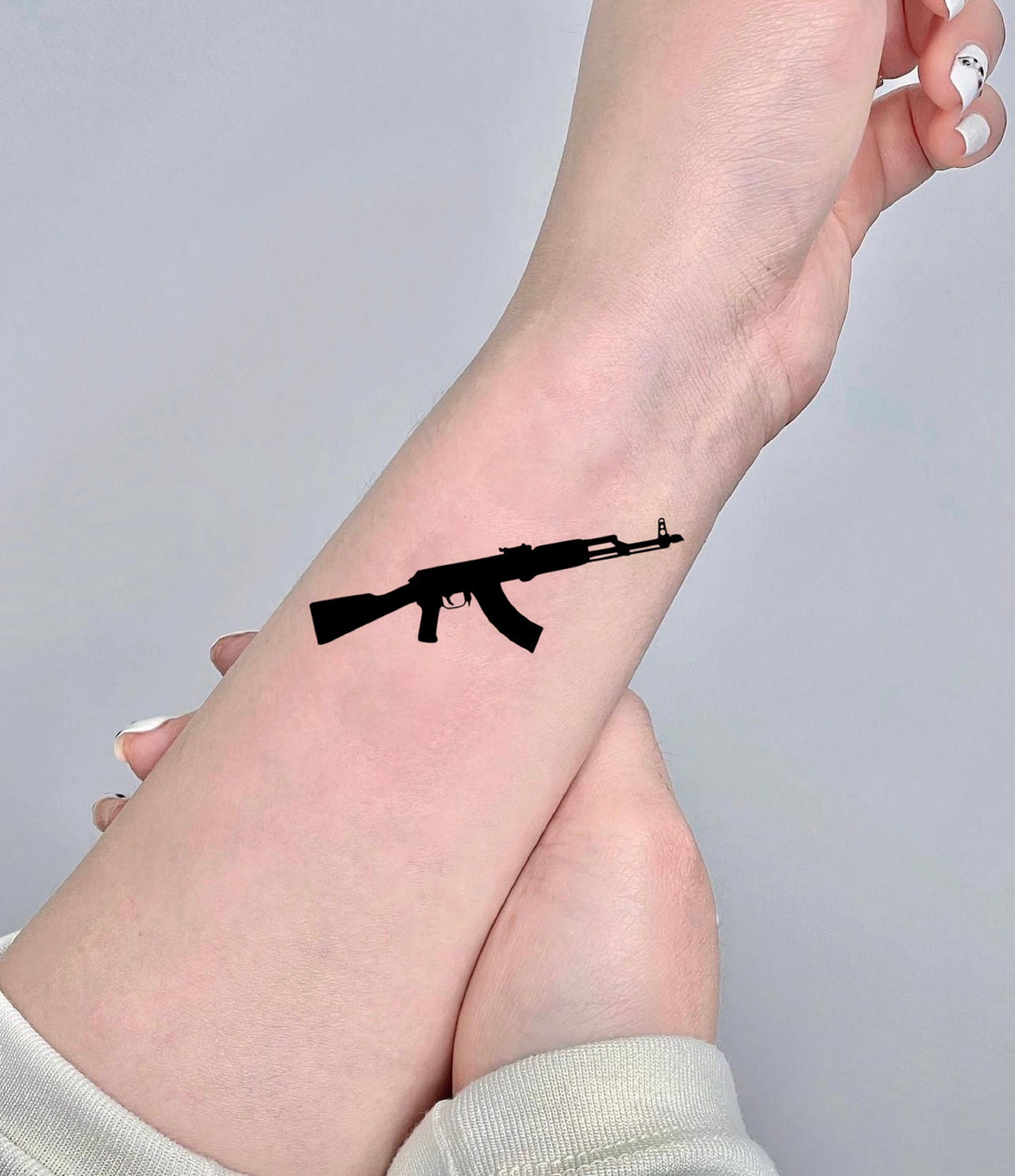 Koinstec Ak 47 Toy Gun Tattoo For Boy and Girl Temporary Body Tattoo  Waterproof Sticker  Amazonin Beauty