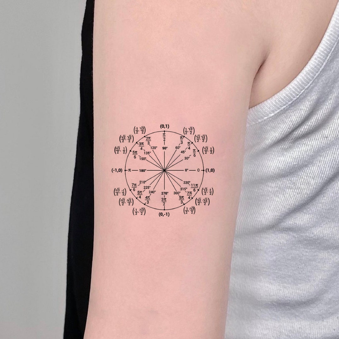 Unit Circle Temporary Tattoo Fake Tattoo Festival Tattoo Etsy