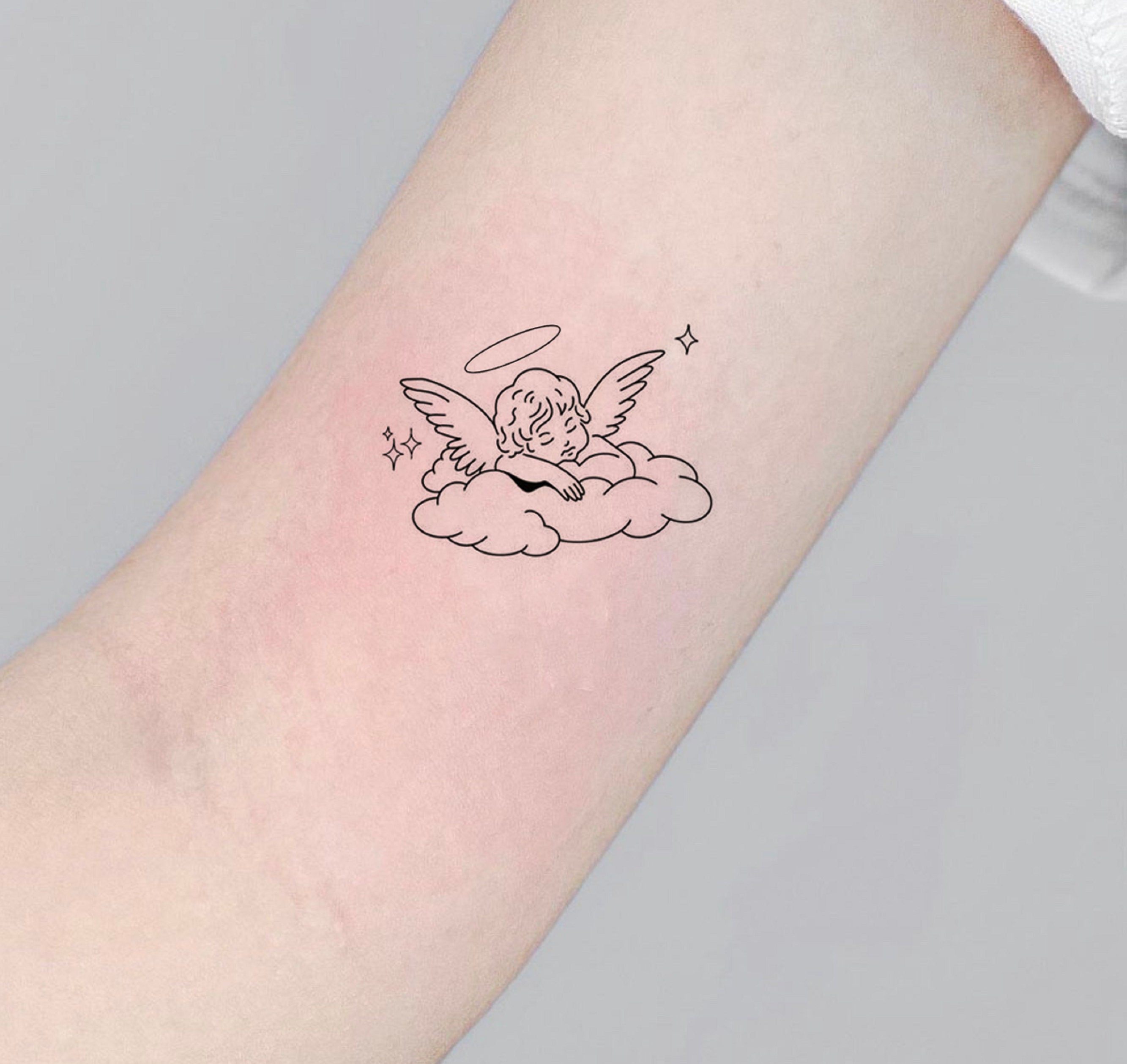 Cherub Baby Angel Eros Temporary Tattoo, Fake Tattoo, Festival Tattoo,  Waterproof Tattoo, Removable Tattoo, Tattoo Artist Gift - Etsy