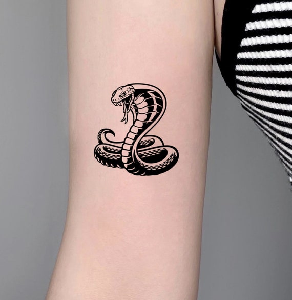 Pack of 3 Tattoo Black Cobra Temporary Tattoo Skin Decal - Etsy Canada