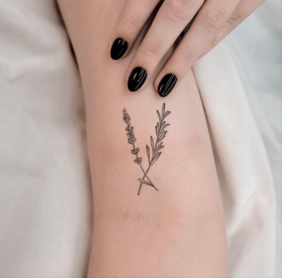 Tattoos that don't suck on Tumblr: Image tagged with Ruffenough, simple  tattoo, lavender sprig tattoo