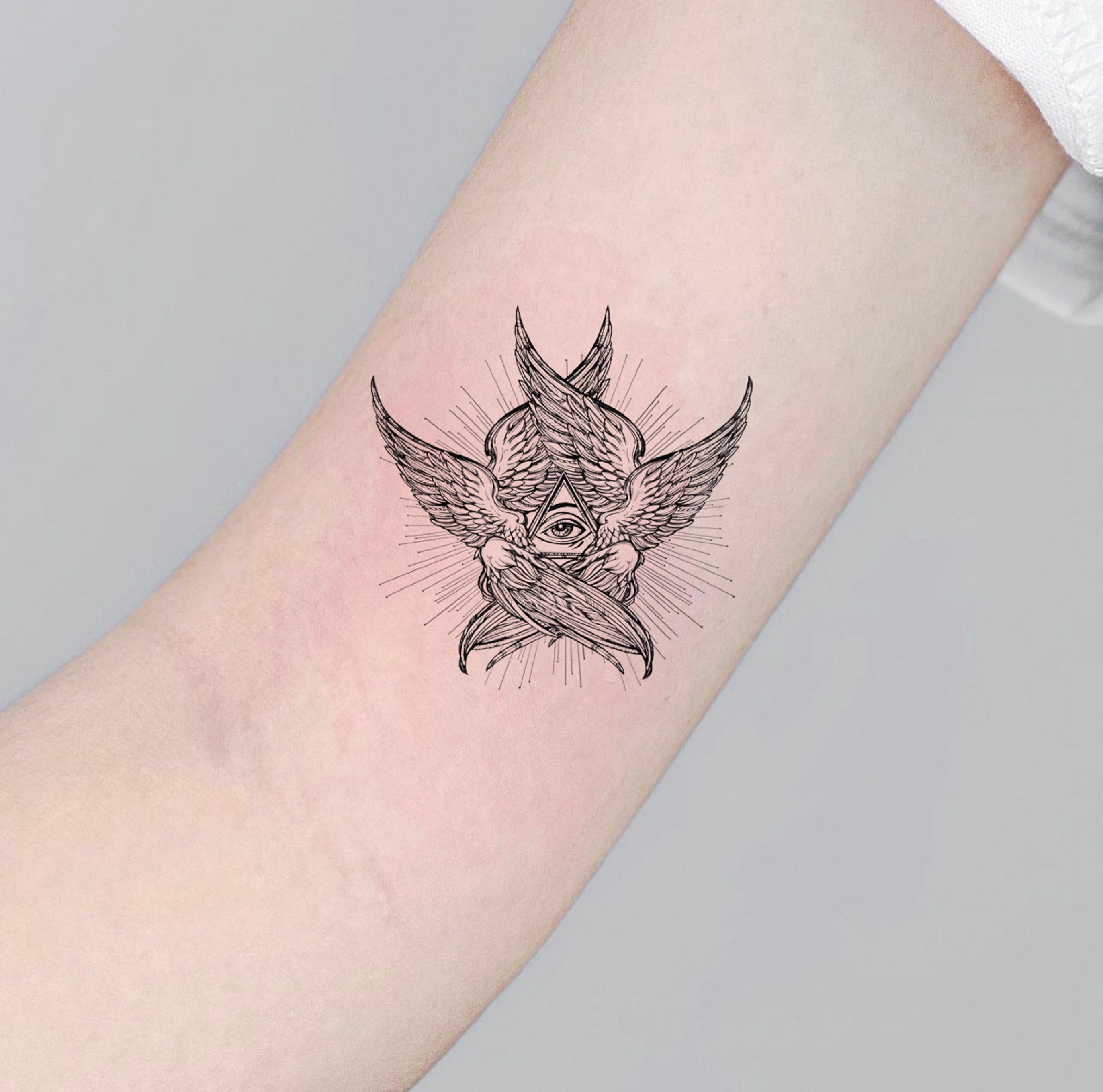 Tattoo Idea. Angel Tattoo. Midjourney Art. Angel From Heaven