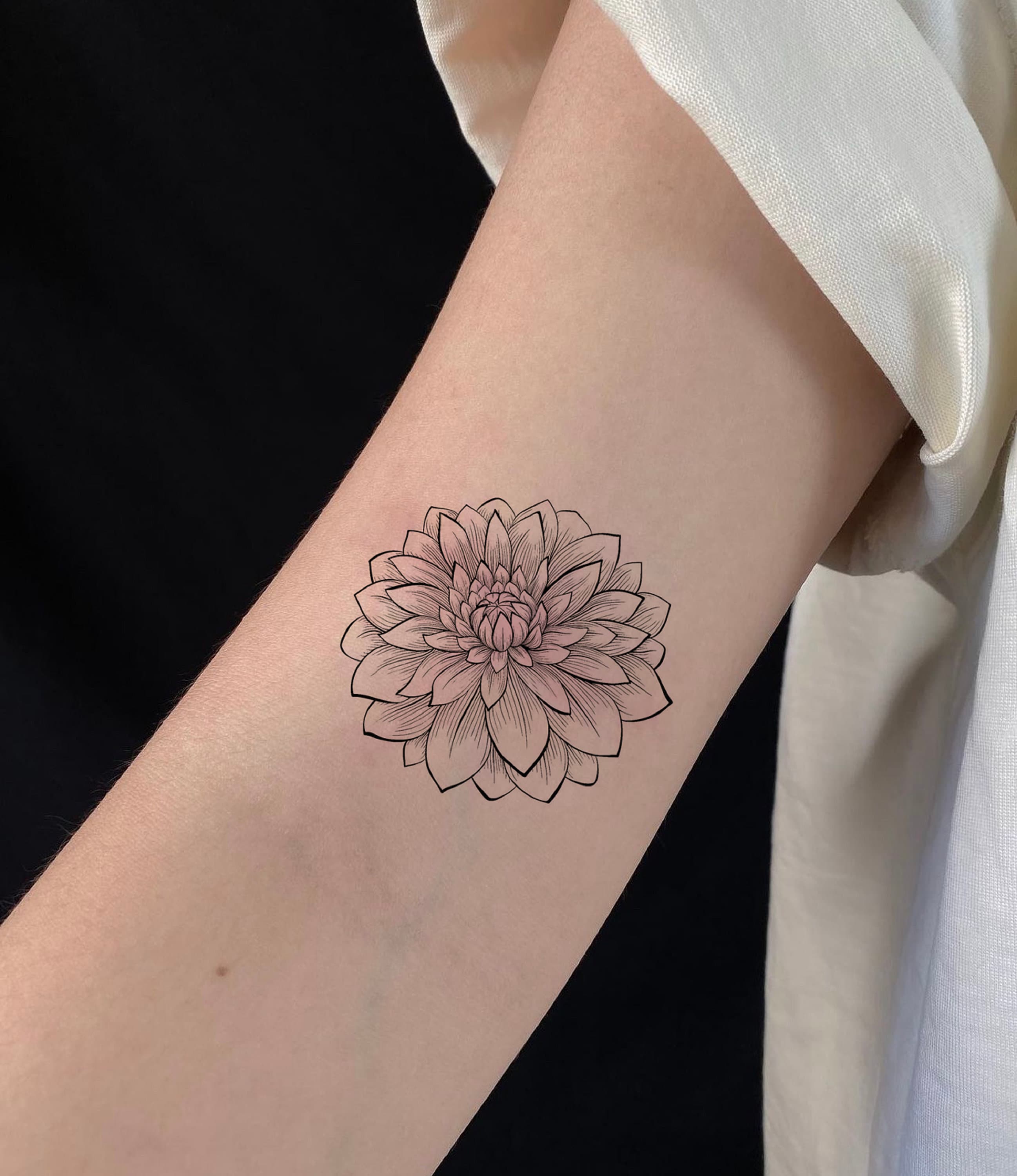 SARGE Black 3D Rose Temporary Tattoo For Women Girls Adult Peony Dahlia  Flower Tattoos Sticker Black Flora Glory Geometric Arm Tatoos   Amazoncouk Everything Else