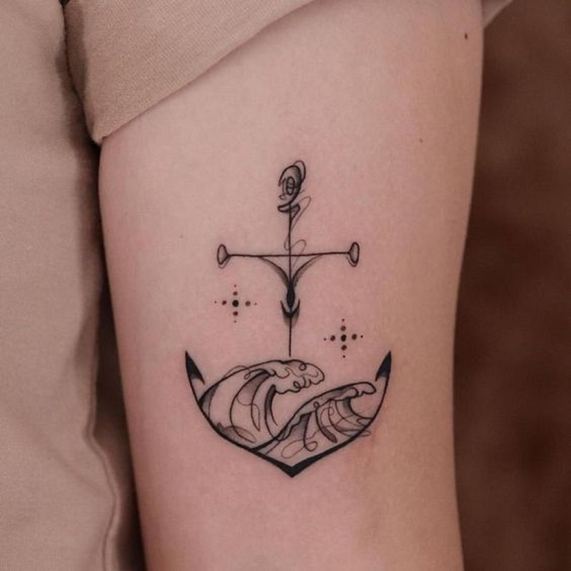 Anchor Temporary Tattoo Anchor Tattoo Anchor With Aquarius - Etsy New Zealand