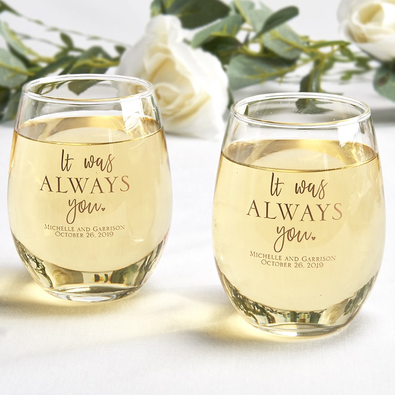 Mariage personnalisé cétait toujours des verres à vin un Etsy